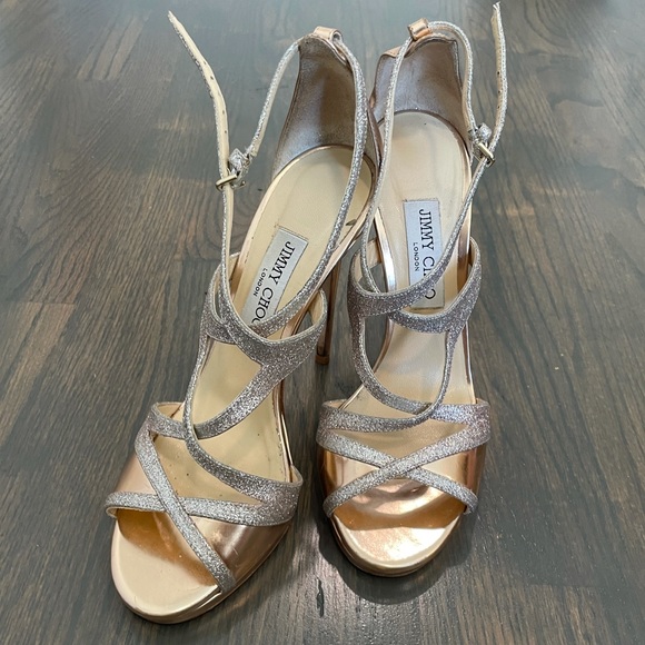 JIMMY CHOO
Marianne Strappy Crisscross Sandal, Gold - Picture 5 of 13